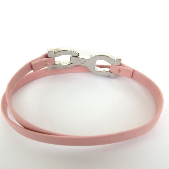 Authentic Salvatore Ferragamo Double Gancini bracelet leather[Used] - Picture 5 of 11